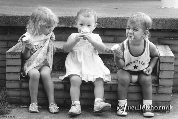 Kids eating ice cream | image tagged in kids eating ice cream | made w/ Imgflip meme maker