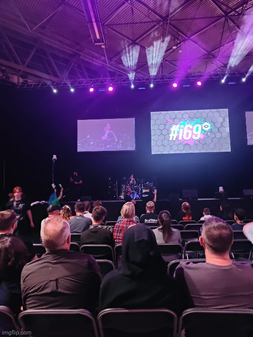 A pic of me at the Insomnia69 gaming festival. This was the opening ceremony | image tagged in photography | made w/ Imgflip meme maker
