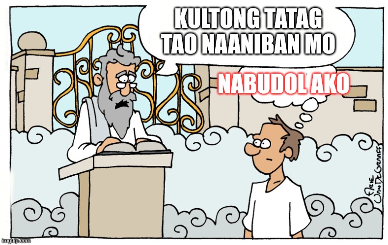 Kulto budol | KULTONG TATAG TAO NAANIBAN MO; NABUDOL AKO | image tagged in saint peter | made w/ Imgflip meme maker