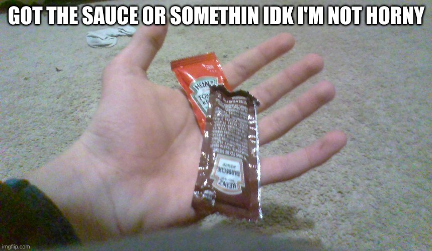 6 upvotes and it goes to horny stream | GOT THE SAUCE OR SOMETHIN IDK I'M NOT HORNY | made w/ Imgflip meme maker