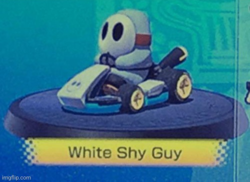 High Quality White shy guy Blank Meme Template