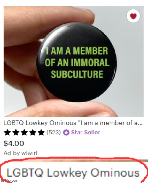I am definitely buying this pin I found on etsy | image tagged in lgbtq,pin,shopping,screenshot | made w/ Imgflip meme maker