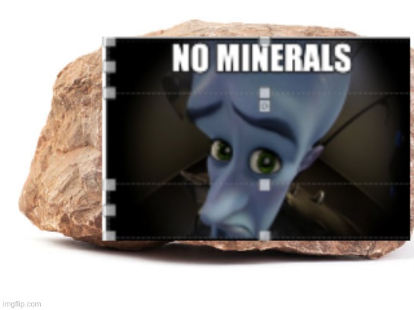 No minerals | image tagged in megamind no bitches | made w/ Imgflip meme maker