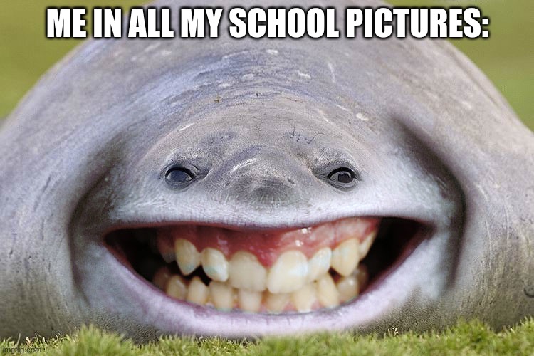 omg | ME IN ALL MY SCHOOL PICTURES: | image tagged in omg | made w/ Imgflip meme maker