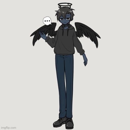 New oc! This is Elias, he's a fallen angel and he's 16 :D | image tagged in picrew | made w/ Imgflip meme maker