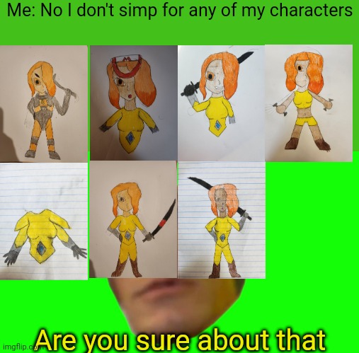 I think I simp on Mirai... | Me: No I don't simp for any of my characters; Are you sure about that | image tagged in are you sure about that cena | made w/ Imgflip meme maker