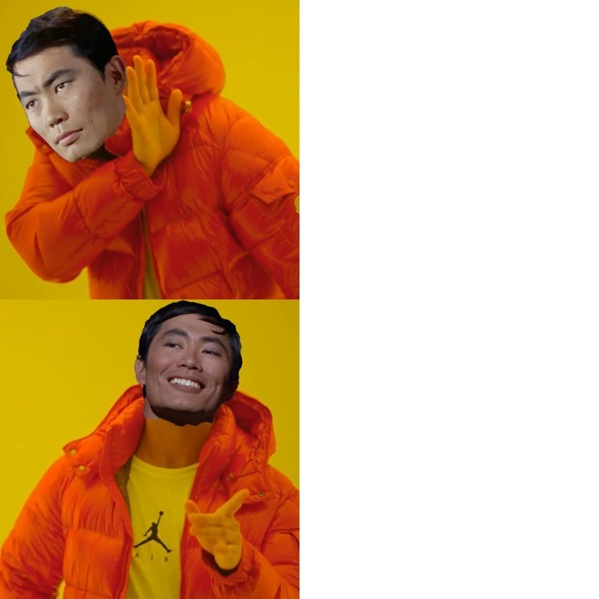 High Quality Sulu Hotline Bling Blank Meme Template