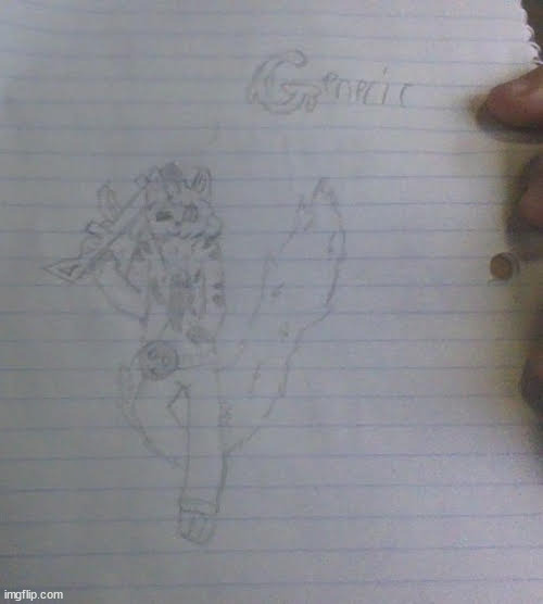 Fanart for GenericTheCat (Art is mine, character is not, sorry for bad pic. Camera sucks) | made w/ Imgflip meme maker