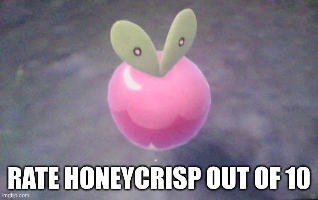 Honeycrisp the Applin | RATE HONEYCRISP OUT OF 10 | image tagged in honeycrisp the applin | made w/ Imgflip meme maker