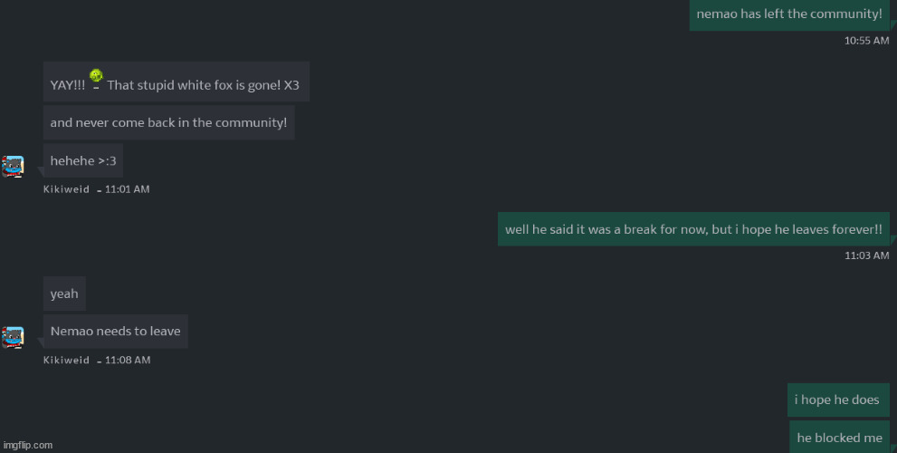 chat wit ki reveal (we were talking about nemao) | made w/ Imgflip meme maker