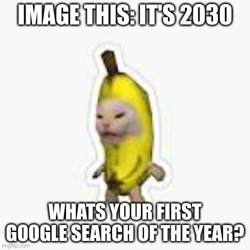 funny | IMAGE THIS: IT'S 2030; WHATS YOUR FIRST GOOGLE SEARCH OF THE YEAR? | image tagged in funny memes | made w/ Imgflip meme maker