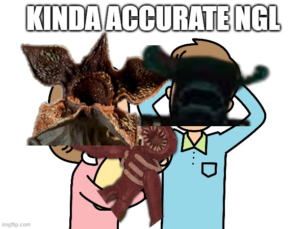 Lets be honest figure is basically the child of the warden and demogorgon | KINDA ACCURATE NGL | image tagged in doors,roblox,minecraft,stranger things | made w/ Imgflip meme maker