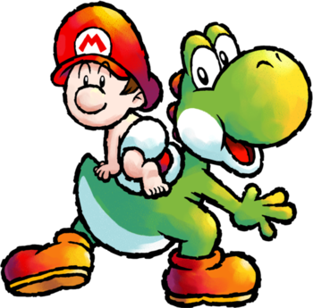 baby Mario & Yoshi Blank Meme Template
