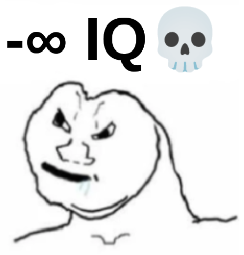 High Quality -∞ IQ Blank Meme Template