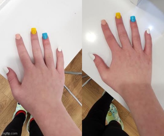 Chonky little hands with gay nails✨ | image tagged in nails,gay,lgbtq | made w/ Imgflip meme maker