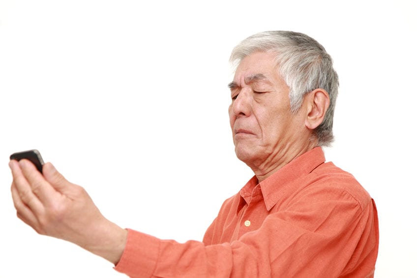 High Quality Old man with phone Blank Meme Template