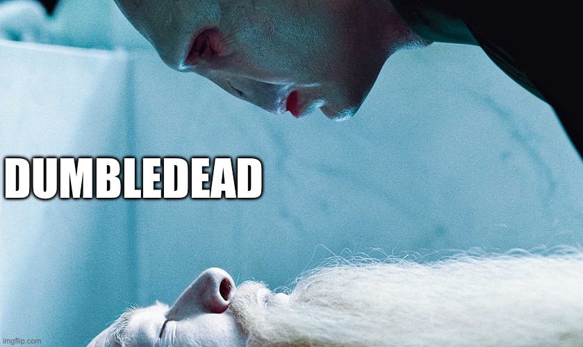 Dumbledore | DUMBLEDEAD | image tagged in dumbledore,harry potter,lord voldemort | made w/ Imgflip meme maker