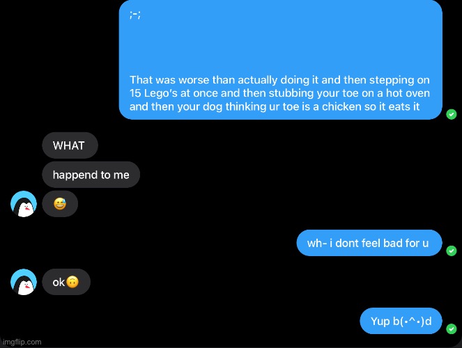 The video was litterally just someone scraping their toe | image tagged in haha | made w/ Imgflip meme maker