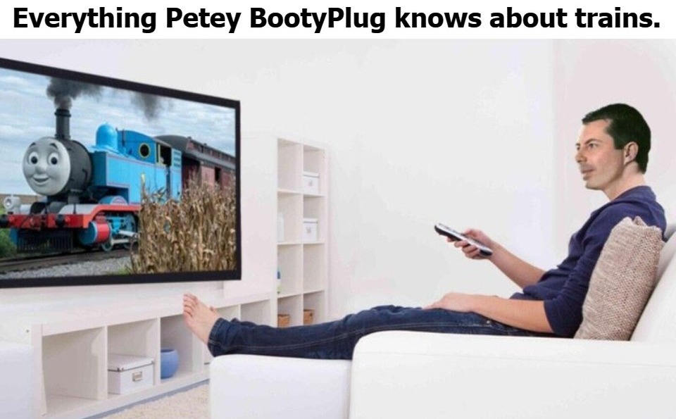 Dear BootyPlug: East Palestine, Ohio isn't on the Hershey Highway | image tagged in petey buttplug,pete buttigieg,booty plug,tired of hearing about transgenders,perverts,hershey highway | made w/ Imgflip meme maker