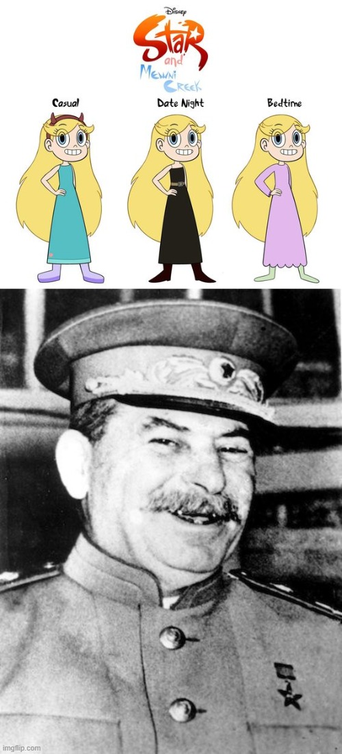 Ooooo i like that | image tagged in stalin smile,star butterfly,memes,svtfoe,star vs the forces of evil,joseph stalin | made w/ Imgflip meme maker