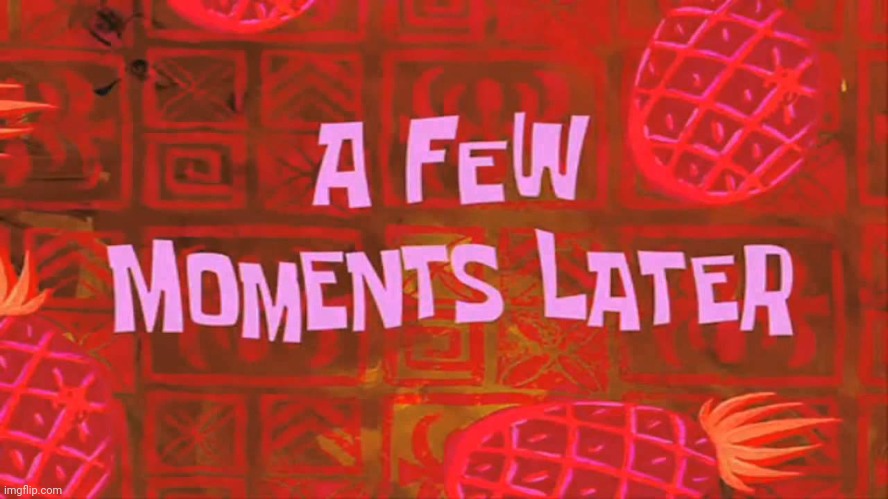 A few moments later | image tagged in a few moments later | made w/ Imgflip meme maker