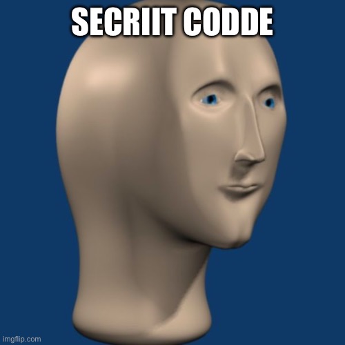 meme man | SECRIIT CODDE | image tagged in meme man | made w/ Imgflip meme maker