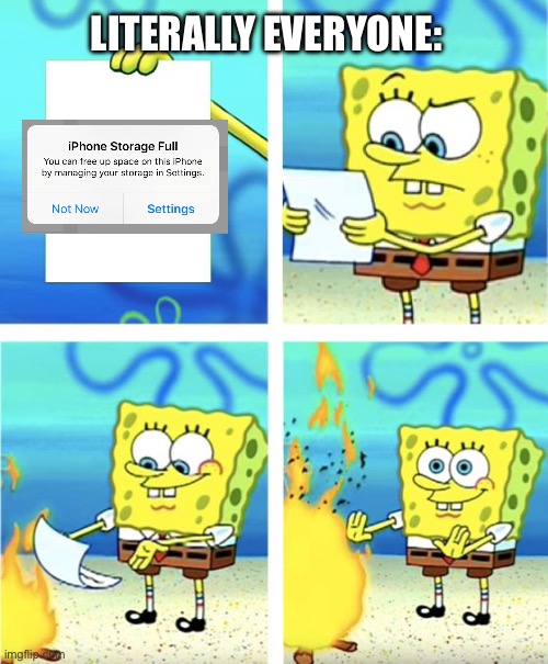 POV: When this button appears | LITERALLY EVERYONE: | image tagged in spongebob burning paper | made w/ Imgflip meme maker