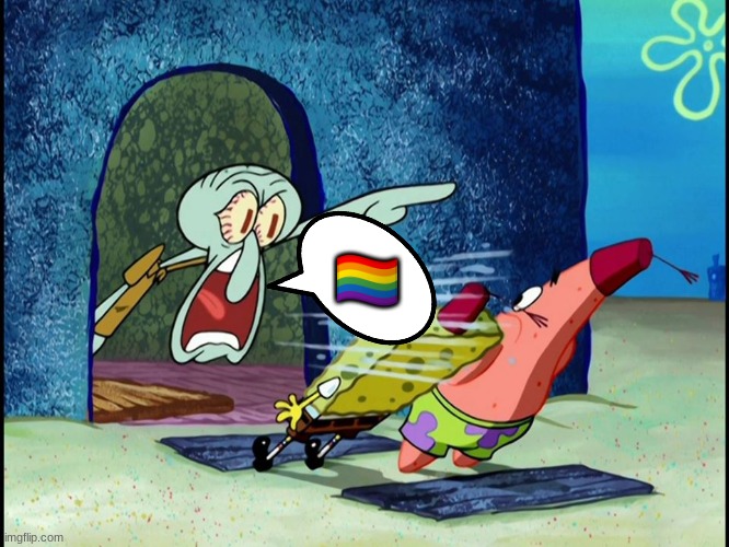 Squidward Screaming | 🏳‍🌈 | image tagged in squidward screaming | made w/ Imgflip meme maker