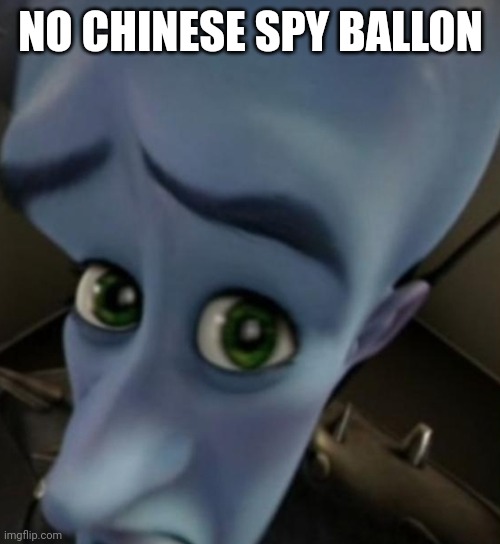 Megamind no bitches | NO CHINESE SPY BALLON | image tagged in megamind no bitches | made w/ Imgflip meme maker