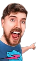 MrBeast pointing png image