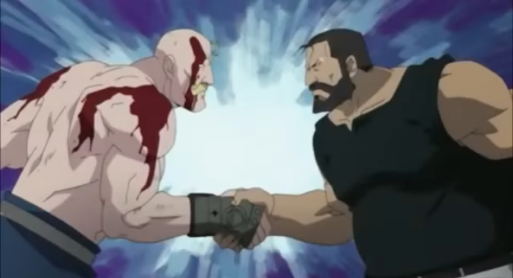 High Quality Anime epic handshake Blank Meme Template