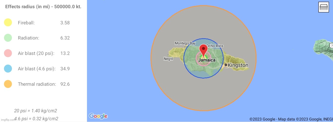 If a nuke the size of Sierra Leone was dropped on Jamaica | made w/ Imgflip meme maker