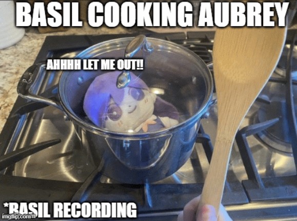 Aubrey Being cooked | image tagged in memes,omori,what | made w/ Imgflip meme maker
