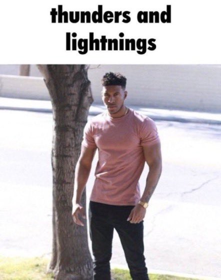 High Quality thunder and lightning Blank Meme Template