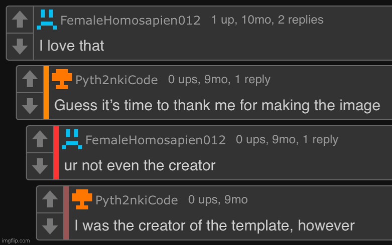 funny comment section under a fun-featured image of a Baba template I made a year ago | made w/ Imgflip meme maker