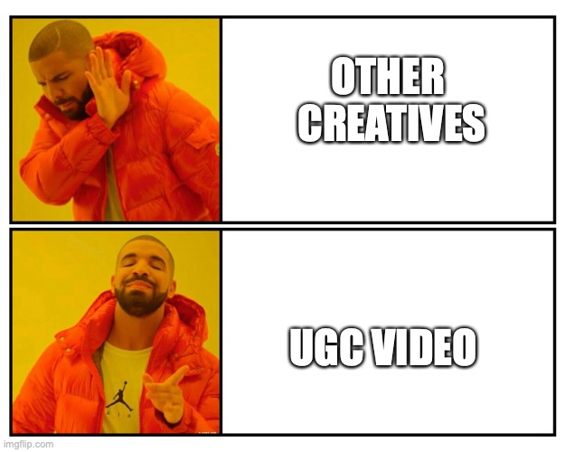 Drake Meme Template | OTHER 
CREATIVES; UGC VIDEO | image tagged in drake meme template | made w/ Imgflip meme maker