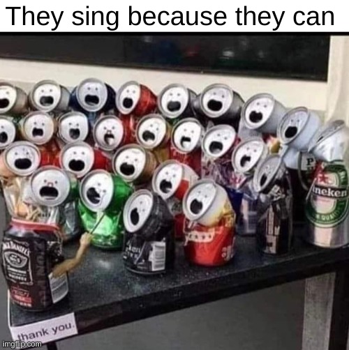 They sing because they can | They sing because they can | image tagged in eyeroll | made w/ Imgflip meme maker
