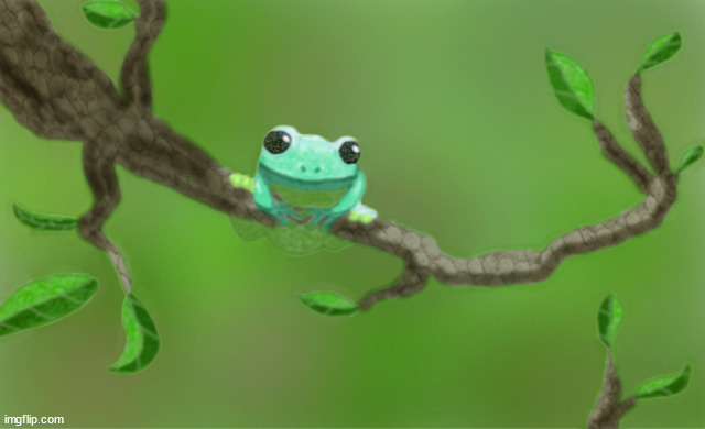 Cute Frog | image tagged in art,digital art,digital,artwork | made w/ Imgflip meme maker