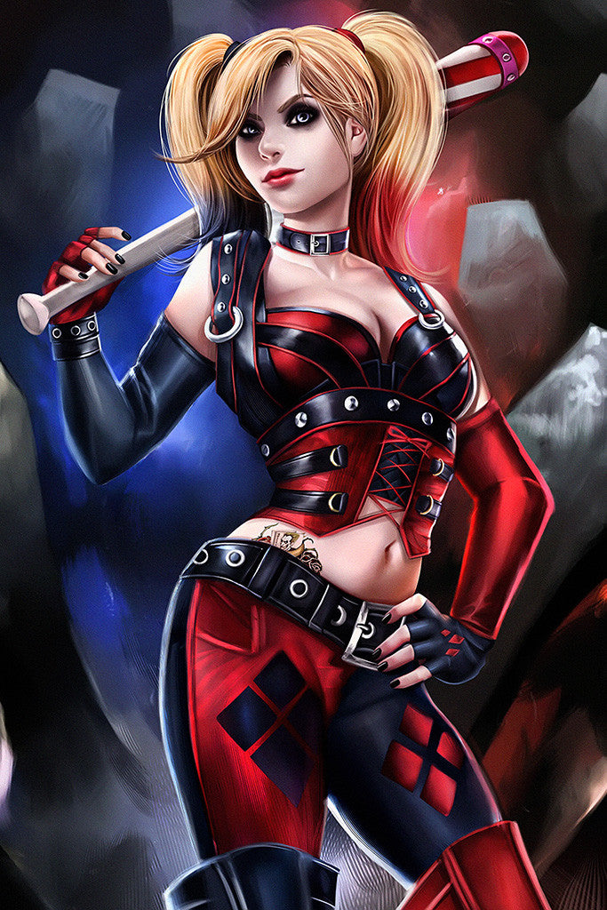 Harley Quinn Arkham city Blank Meme Template