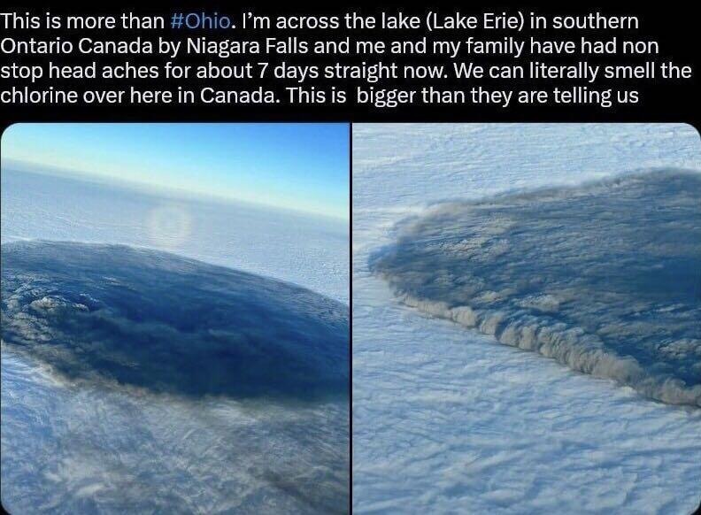 Ohio's Chernobyl has spread to Ontario, Canada | image tagged in ohio's chernobyl,ontario,canada,niagara falls,chernobyl,war crimes | made w/ Imgflip meme maker