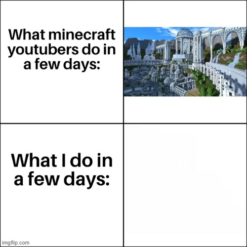 Honestly I canʼt start with anything | image tagged in gaming,minecraft,relatable memes,memes,funny,minecraft memes | made w/ Imgflip meme maker