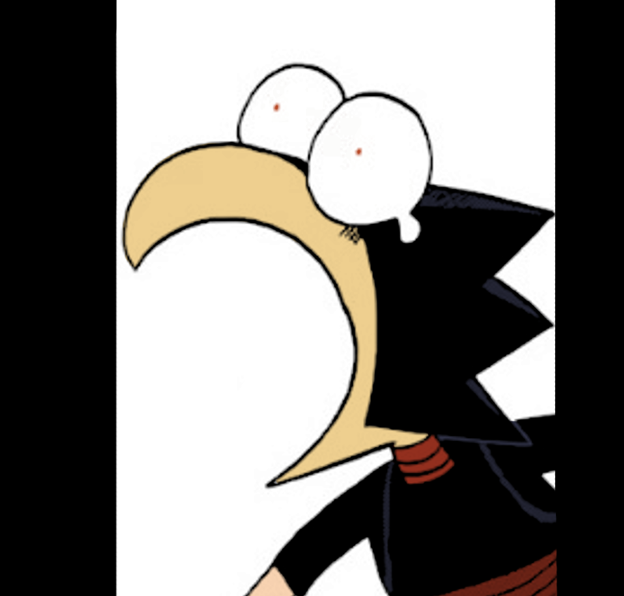 Surprised MHA Tokoyami face meme Blank Meme Template