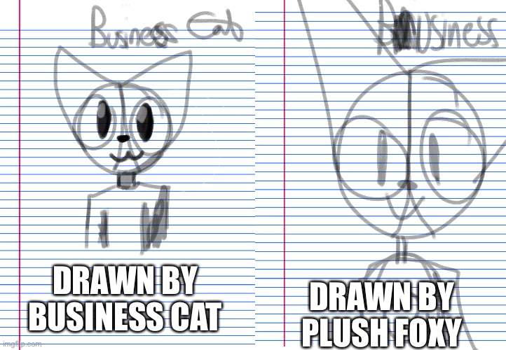 Business cat drawn by the Kool-Krew (Fudge and Sam coming soon!) | DRAWN BY BUSINESS CAT; DRAWN BY PLUSH FOXY | image tagged in lol | made w/ Imgflip meme maker