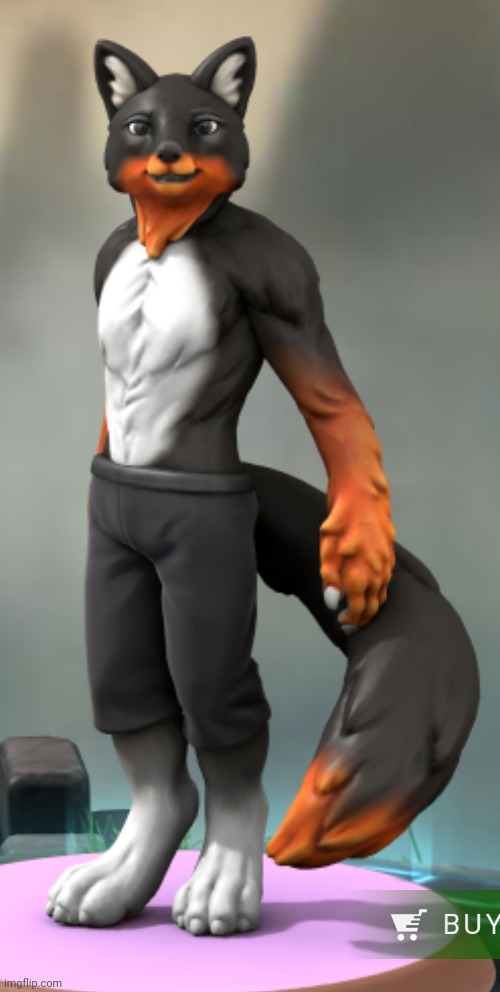 Made my Fursona with hero forge | made w/ Imgflip meme maker