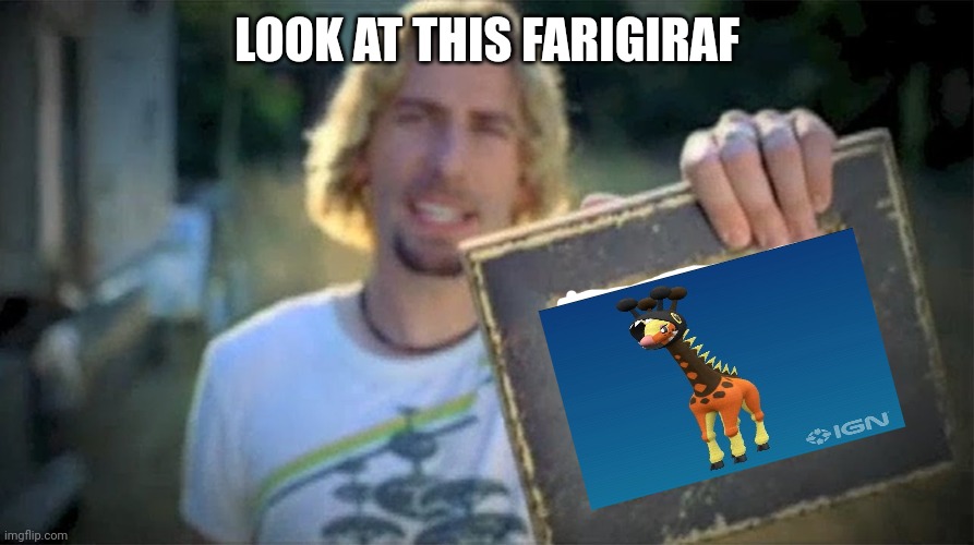 Every time I do it makes me laugh | LOOK AT THIS FARIGIRAF | image tagged in look at this photograph blank,pokemon,pokemon scarlet and violet,farigiraf | made w/ Imgflip meme maker
