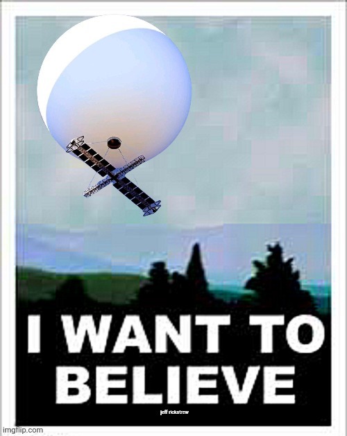 X-Files Balloon | image tagged in china,balloon,x-files,chinese spy balloon | made w/ Imgflip meme maker