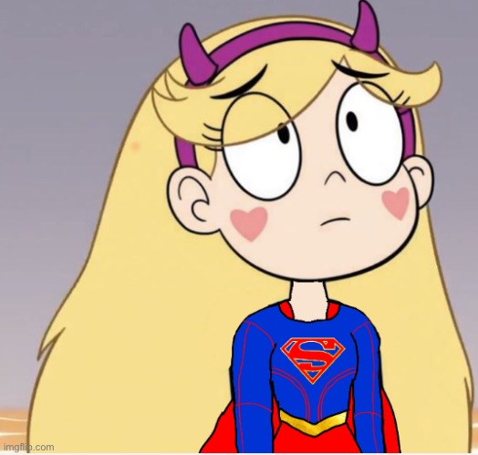 another one i made at the bus to school | image tagged in supergirl,star butterfly,svtfoe,fanart,memes,star vs the forces of evil | made w/ Imgflip meme maker
