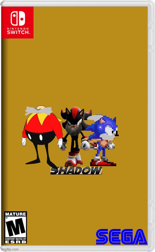 shadow | image tagged in nintendo switch,fake,shadow the hedgehog,sega,logan style | made w/ Imgflip meme maker