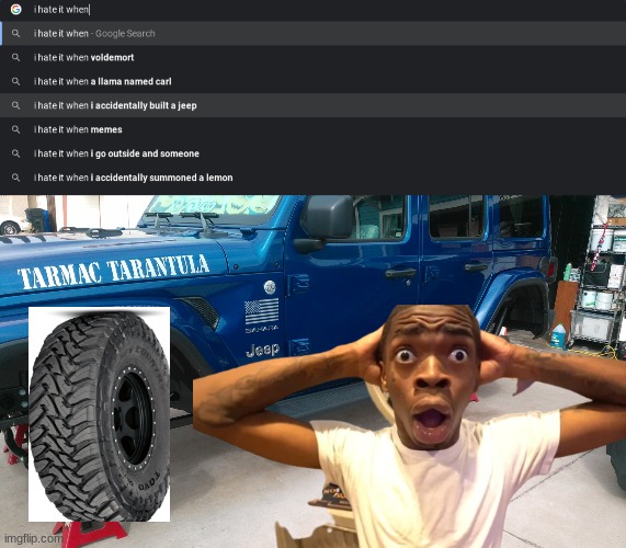 imagine accedentaly building a jeep lmao | image tagged in jeeps,accedents,cats,dogs,lmao | made w/ Imgflip meme maker