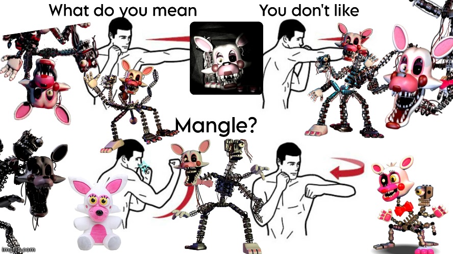 Mangle>>>>>>>>>>>> | image tagged in mangle,fnaf | made w/ Imgflip meme maker
